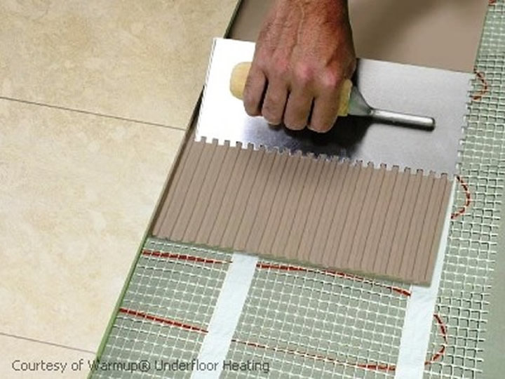 Laying Tiles on Underfloor heating